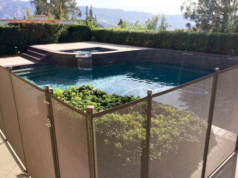 Pool Safety Fence in Use